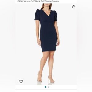 DKNY Knot Sleeve Midi Dress